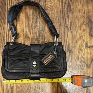 Black leather Coach purse